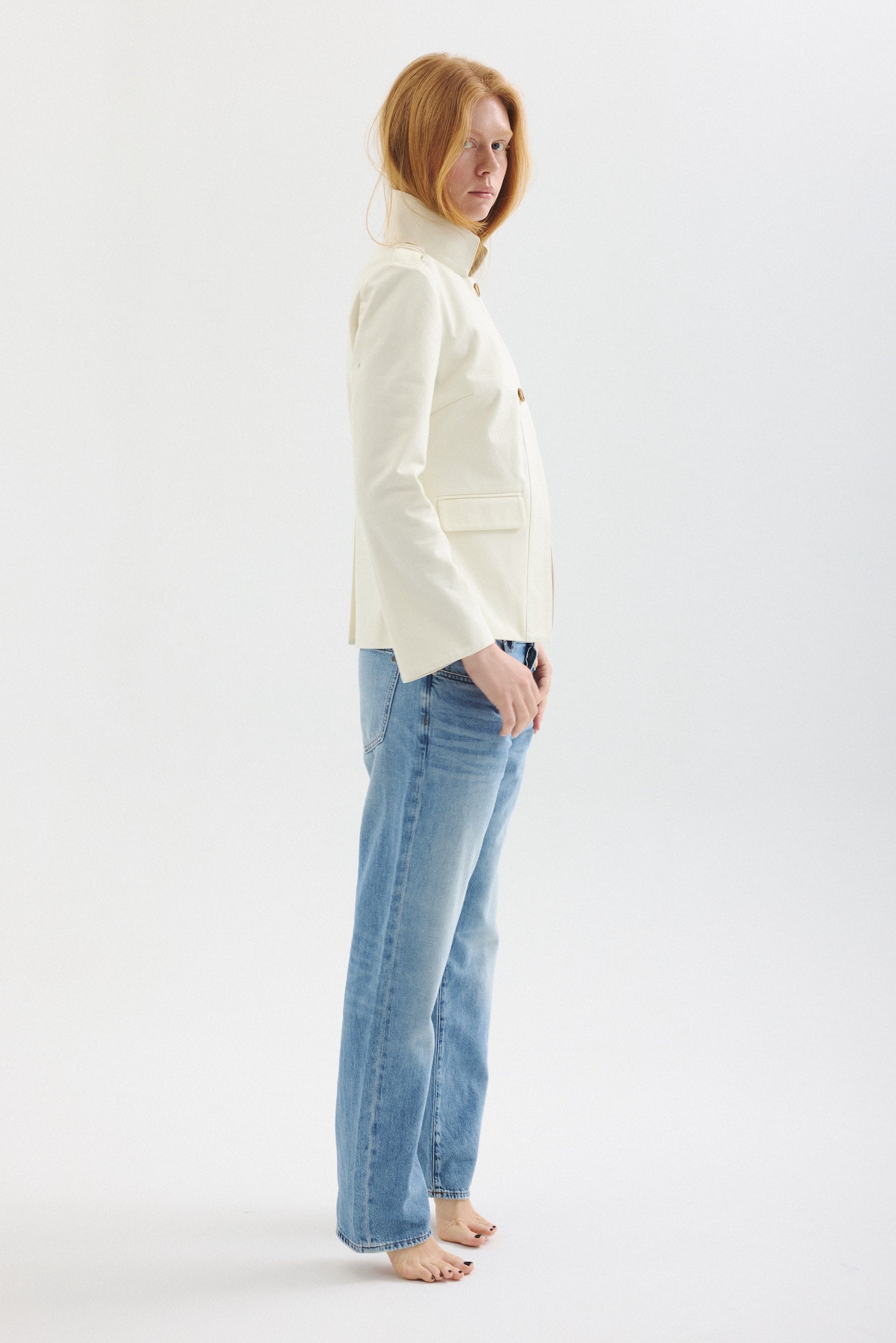 THE ORCHID | WHITE BLAZER MADE IN NYC - BR COLLABORATIVE